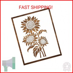 DLY LIFESTYLE Large Sunflower Stencil for Painting (12×15 Inches) -Reusable Sun