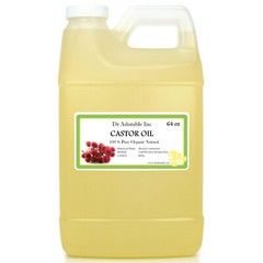 CASTOR OIL PURE ALL NATURAL CARRIER OIL ORGANIC BY DR.ADORABLE 64 OZ/2 QUARTERS