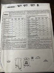 TODDLER’S Sewing Pattern-McCALL’S#5952 ROMPER OR JUMPSUIT & HAT-UNISEX-SZ SM-XL