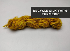 Recycled Sari Silk Yarn – Turmeric | Sari Silk Yarn | Recycled Yarn | Sari Yarn