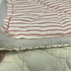 Vintage Set of 2 Goose Duck Quilted Pillow Cover Panels 16.5″ Cranston Cottage