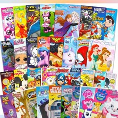 Coloring Books Ages 4-8 for Boys & Girls Assorted Licensed Coloring Book Set
