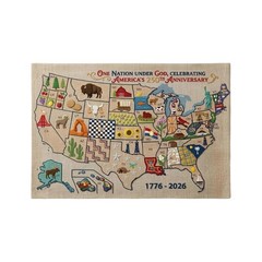USA Map Cross Stitch DIY Kit – US 250th Anniversary Cross Stitch Kit