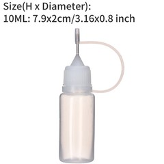 20PCS 10ml Empty Plastic Liquid Dropper Bottle Needle Tip Glue Bottle w/Loop USA