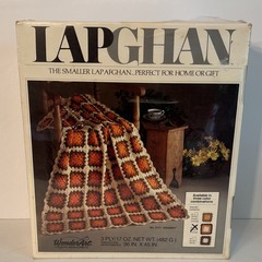 Vintage WonderArt Granny Afghan Crochet Kit Model 3171 original packaging