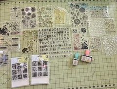 huge clear stamp lot alphabet floral halloween lawn fawn mixed media