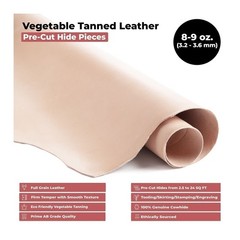 ELW Vegetable Tanned Leather 8-9 Oz. (3.2-3.6mm) Thickness Leather Cowhide