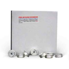 Robison-Anton 100% Continuous Filament Polyester Bobbins WHITE Size L 144/box