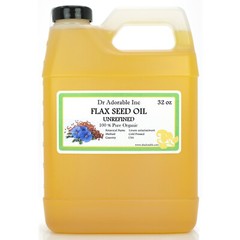 Flax Seed Oil 100 % Pure Organic Linseed By Dr.Adorable You Pick Size Oils