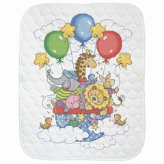 Herrschners Rainbow Balloons Quilt Stamped Cross-Stitch Kit