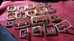 1pc Metal Heel Bar Buckles Brass Roller Rectangle Buckle Leather Crafts Accessor