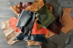 Premium Italian Cowhide Leather Scraps upholstery -4″ x10″ M &Larger Size pieces
