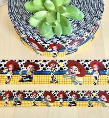 7/8 & 1.5″ (1 YD) Jessie Grosgrain Ribbon Toy Story Cowgirl Ragdoll Ribbon