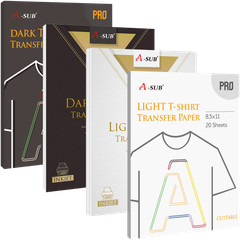 Lot 20-100 A-sub Inkjet Printable Iron on Heat Transfer Paper for Dark + Light