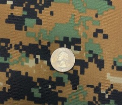 MARPAT WOODLAND MILITARY DIGITAL CAMO 400D NYLON CORDURA DWR FABRIC BY YD 60″ W