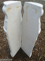 1/2 pedestal plastic mold birdbath stand sundial holder mould 19″H x 5.5″W