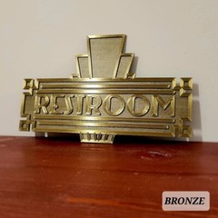 Art Deco Sign | Bronze 9inch sign | Home Decor | 3D Printed Decoration