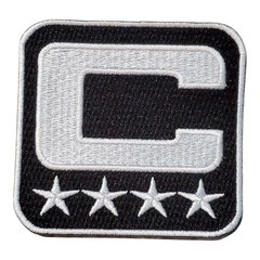 Captain C Patch With 4 stars. Embroidered. Iron On. 3″x3″