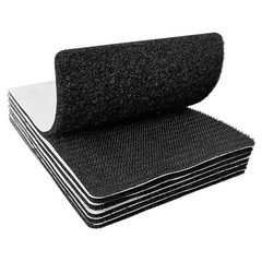 ZESION 4×6 inch Hook and Loop Strips with Adhesive, Nylon Heavy Duty Hook and L