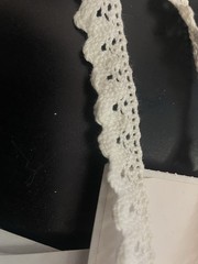 4 Yards White Narrow Edge Rick Rack Crochet Lace Trim 3/4”