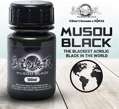 Musou Black Acrylic Paint 100ml – Made in Japan – Blackest Black in the World