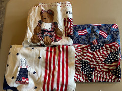 USA Patriotic Americana 4th Of July Flags Stars Fabric Bundle