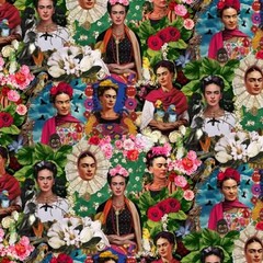 Frida Kahlo- Women Artist Fabric by Timeless Treasures- ART-CD1580-Portraits!