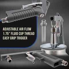 Master Airbrush Master Elite Undercoating Spray Gun 25 Oz Suction Feed Cup –