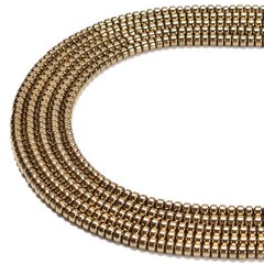 Titanium Hematite Pyrite Tone Rondelle Beads Size 2x3mm 2x4mm 15.5” Strand