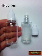 M01093x5-WHITE MOREZMORE 10 Fine Tip Liquid Dropper Squeeze Bottle 30 ml Clear