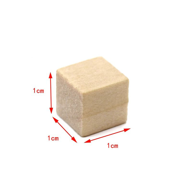 1/5/10/20Pcs 1~4cm Wooden Square / Rectangle Wood Block For DIY Model Handcraft