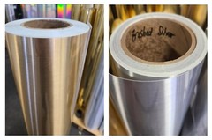 Brushed Silver & Gold Gloss Chrome Metallic Perm Self-Adhesive Polyester Film