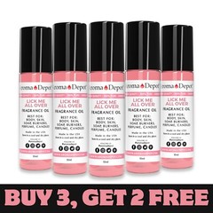 Lick Me All Over 10 ml. Perfume Roll On Bottle Body Oil, 1/3oz Scented Fragrance