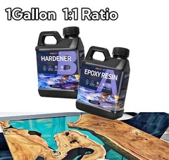 1 Gallon Epoxy Resin No Yellowing No Bubble easy mixing Crystal Clear Diy Art