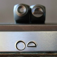 SUPPLY GUY 4mm Circle and Half Circle Metal Punch Design 2 Stamp Set SGCH-273274