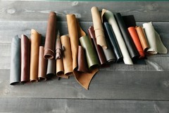 Premium Italian Cowhide Leather Scraps upholstery -4″ x10″ M &Larger Size pieces