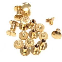 Solid Brass Chicago Screws for Tack/craft projects in 3 sizes