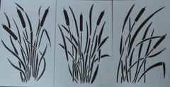 Spray Paint Camouflage Stencils Camo Jon Duck Boat Hunting CATTAIL 4 PACK SET
