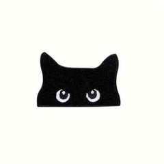 Large 2+3/4 x 2-inch Iron on patch applique black cat FREE SHIPPING