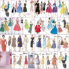 Vintage Retro 40s 50s 60s Misses Dress Butterick Sewing Pattern Rockabilly VLV