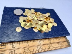Appx 100 New Old Stock Gold Plated Button Back Findings 12mm Glue On Converter