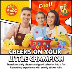 3 Rolls Scratch and Sniff Scented Stickers for Kids, 600 Pcs Motivational Reward