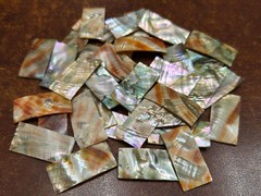25 PCS RECTANGLE RED ABALONE SHELL BLANK INLAY DIY 1″ x 1/2″