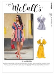 McCall’s M8084 Cut-Out Midriff Livia Dress w Dolman Sleeves Sz 4-22 UNCUT