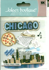 Chicago Illinois Windy City Pizza Navy Pier Theatre Jolee’s Stickers
