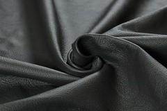 Black Leather Cowhide Remnant 15″ x 15″ AB18