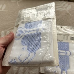 2 WonderArt Cross My Heart 15″ x 42″ Cross Stitch Dresser Scarf Sealed Package