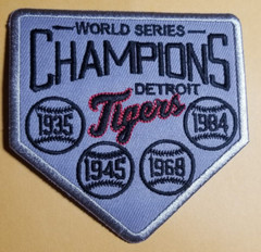 Detroit Tigers World Series Championships Patch approx 3.5×3.5″