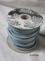 Tandy Suede Leather BLUE Lace Spool Handicrafts 54 Ft. TSLBL-54