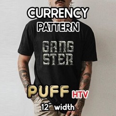 Puffy Pattern Currency Designs HTV 12″x12″ High Tack Mask Provided